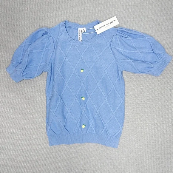 Janie and Jack‎ Embroidered Lemon Sweater Top NWT Size 6 - Picture 2 of 5